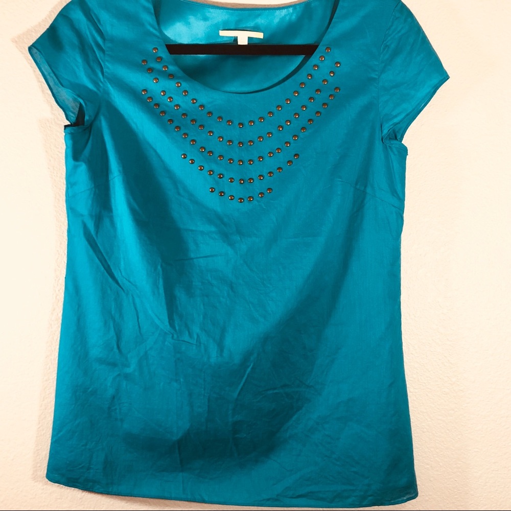 Gianni Bini Aqua / Teal / Turquoise Blouse